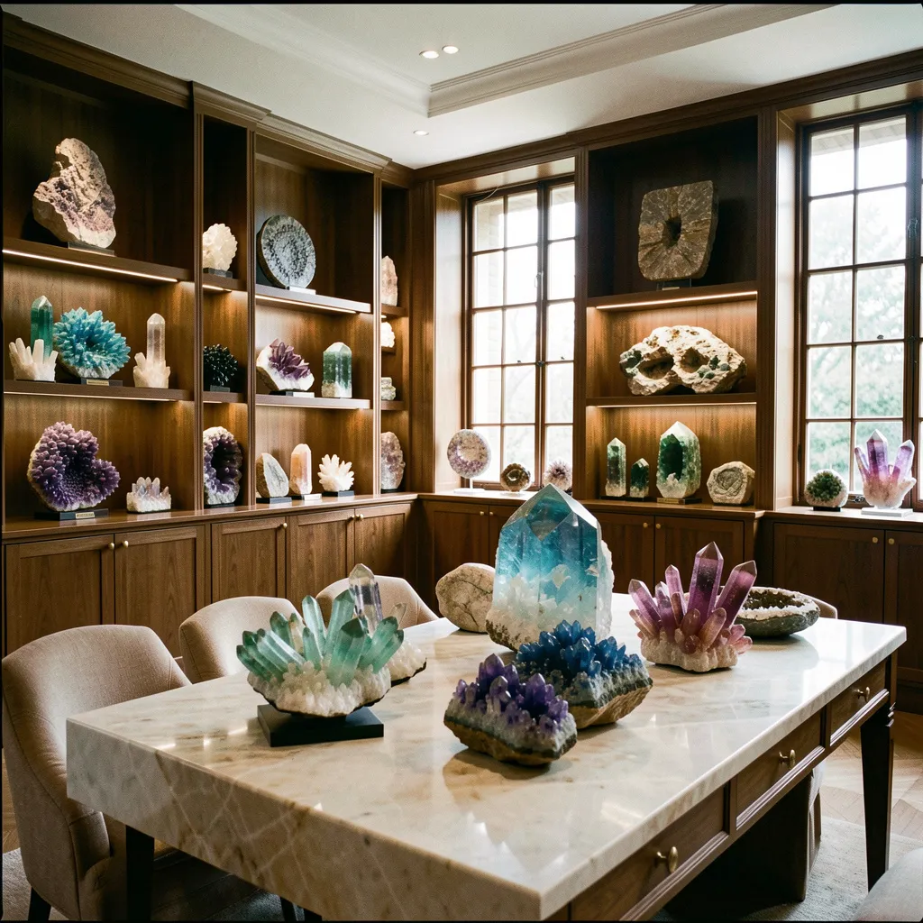 Fossil og mineral dekor